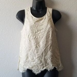 Three Pink Hearts Champagne/Gold Tank Top